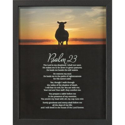 Psalm mural 23 en verre de bois