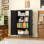 Armoire de rangement moderne en métal avec tablettes réglables, armoire en acier pour bureau / salon / chambre à coucher / salle de bain-35908309