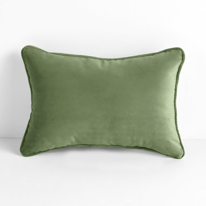  Coussin décoratif intérieur / extérieur en polyester, Vert, H 12 po x l 24 po