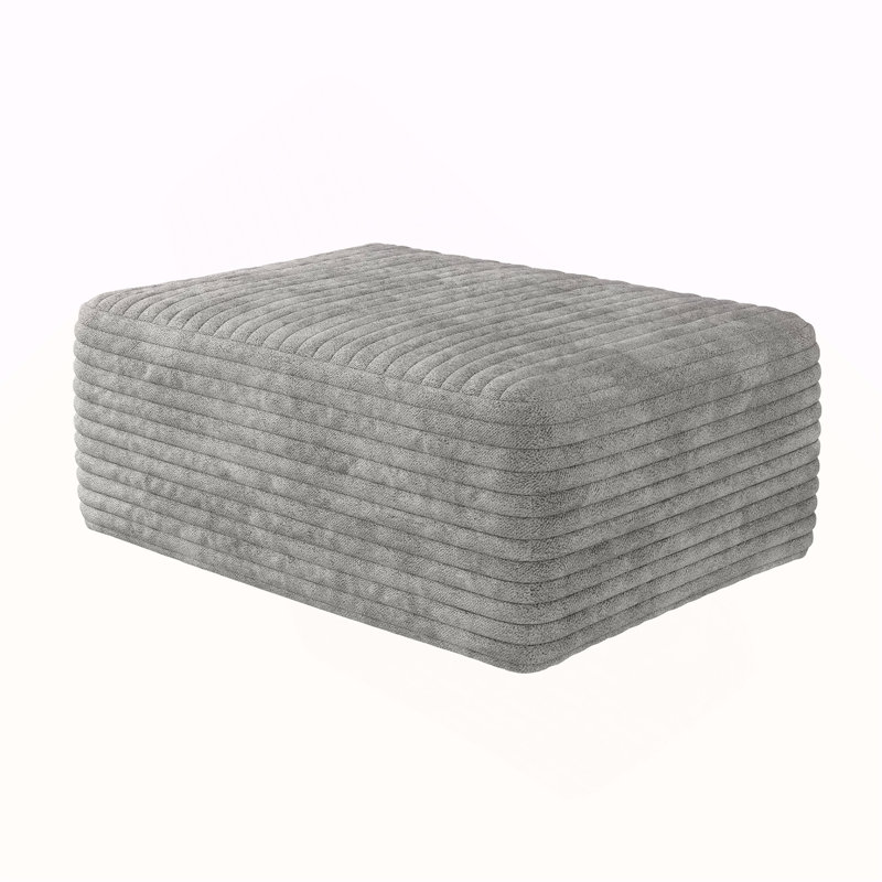 Y165-OTTOMAN-GREY repose-pieds gris, Gris