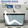 46.85'' x 27.3'' Freestanding Rectangular Soaking Small Acrylic Bathtub with Chrome Drain and Overflow