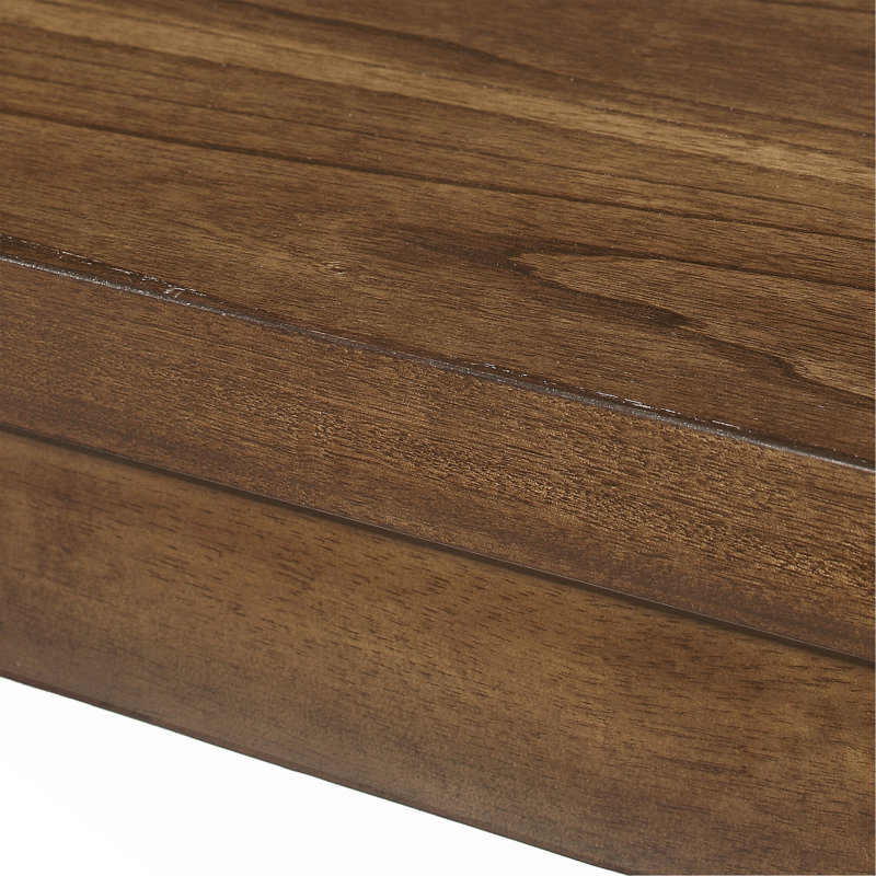Table de salle à manger à hauteur de comptoir en bois, brun antique, P 35 po x l 59,1 po x H 36,5 po, Brun