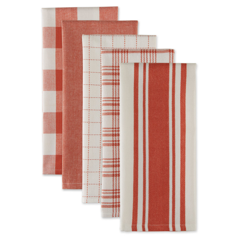 Cotton Tea Towel Kitchen Towel, Vintage Red