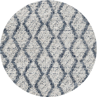 Tapis gris/bleu zone contemporaine