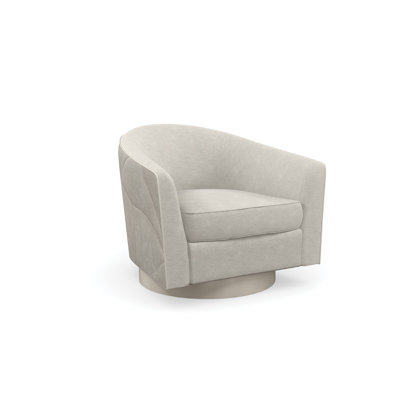 Caracole Upholstery Swivel Tufted Barrel Chair