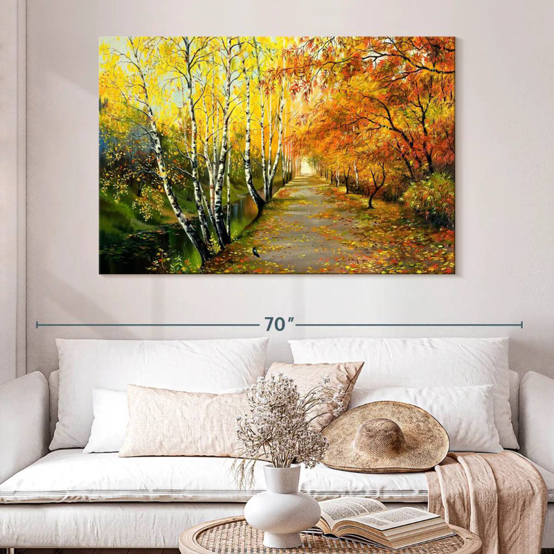 Peinture d'automne, H 34 po x l 51 po