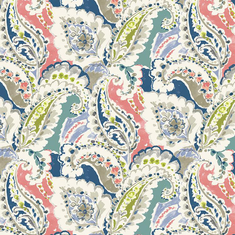 Paisley Fabric, Teal