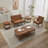 Gladis 4-Piece Faux Leather Coffee Table and End Table Set with Storage-114596949