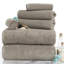 Ensemble de serviettes 6 pièces Lavish Home - Accessoires de salle de bain en coton avec 2 serviettes de bain, 2 débarbouillettes et 2 débarbouillettes - Draps de bain lavables à la machine-27040963-129508141