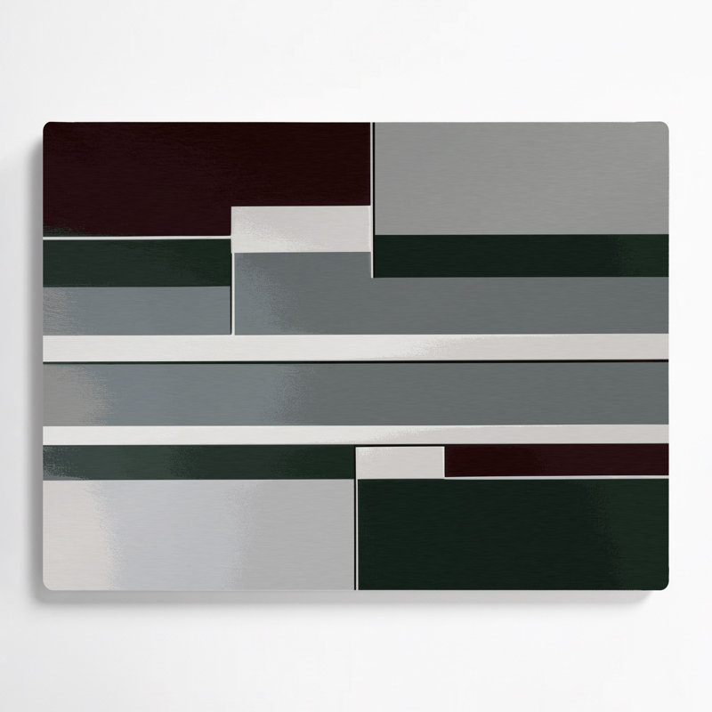 Hard Edge 96 Gray Metal Wall Art