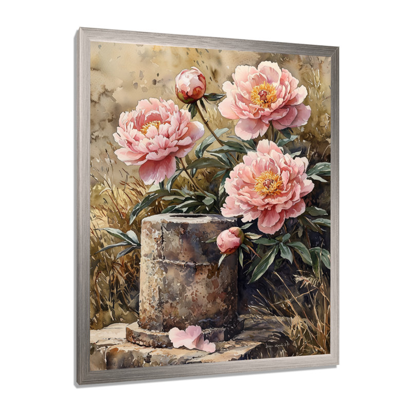 Cervin - Floral Canvas Prints, Argent argent, H 20 po x l 12 po, Reproduction encadrée d'une seule photo