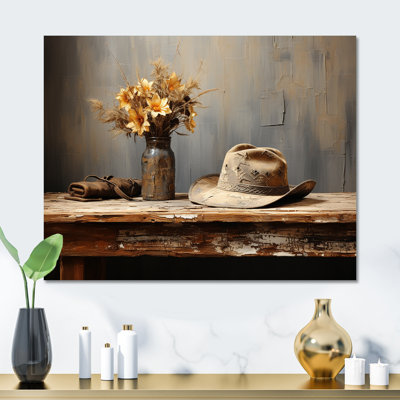 Minimalism Cowboy Hat - Cowboys Metal Wall Art MT133209