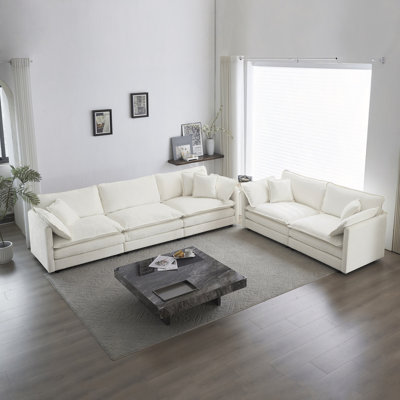 Sofa Set Of 2 Chenille Couch 23 Seater Sofa Set Deep Seat Sofa Sofa Set For Living Room Chenille