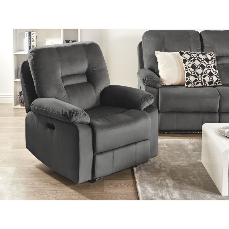 Aldea Velvet Armchair, Grey