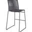 Chaises de bar en métal tissé gris anthracite - 2 pièces, conception rustique pour tabourets de salle à manger de style moderne, cadre