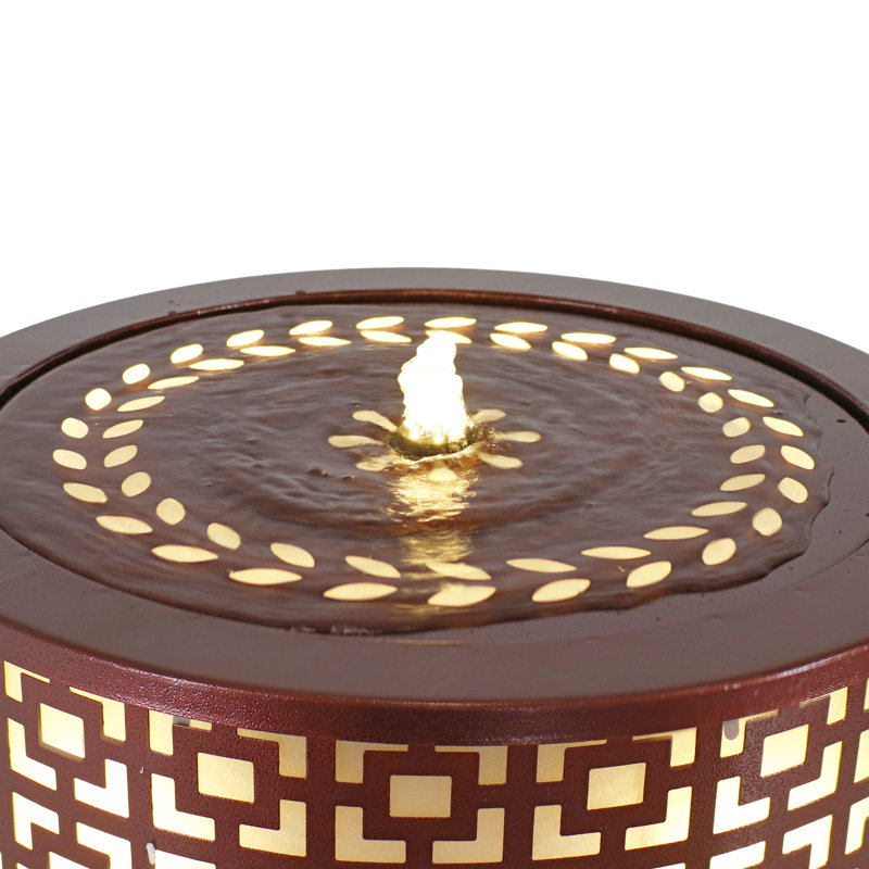Robrick Metal Weather Resistant Fountain with Light