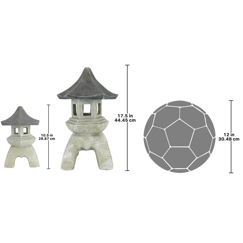 Ensemble de 2 lanternes décoratives Pagoda