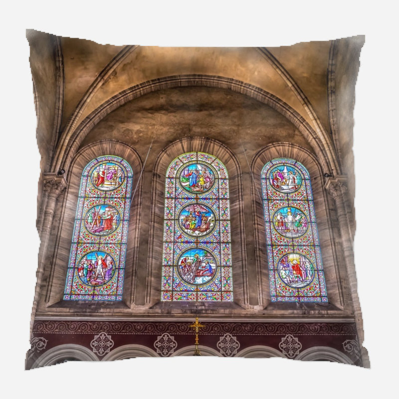 Coussin de jeté teint