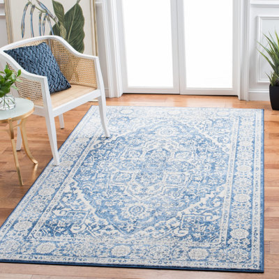 Tapis ivoire / bleu marine Alto