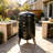 400 sq.in. Charcoal Smoker Grill with Built-in Thermometer, 16" Round Vertical BBQ Smoker in Black