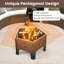 Nyesha Pentagon Steel Smokeless Fire Pit