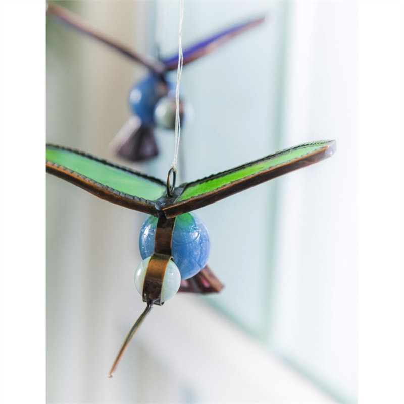 Art de jardin colibri en vitrail