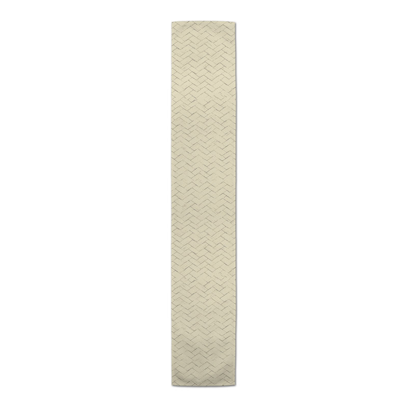 Woven Texture 5 Table Runner, Cream, 90" L