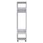 Armoire H 63 po, avec 3 tablettes, 1 miroir et 4 roues, blanc-1336741993