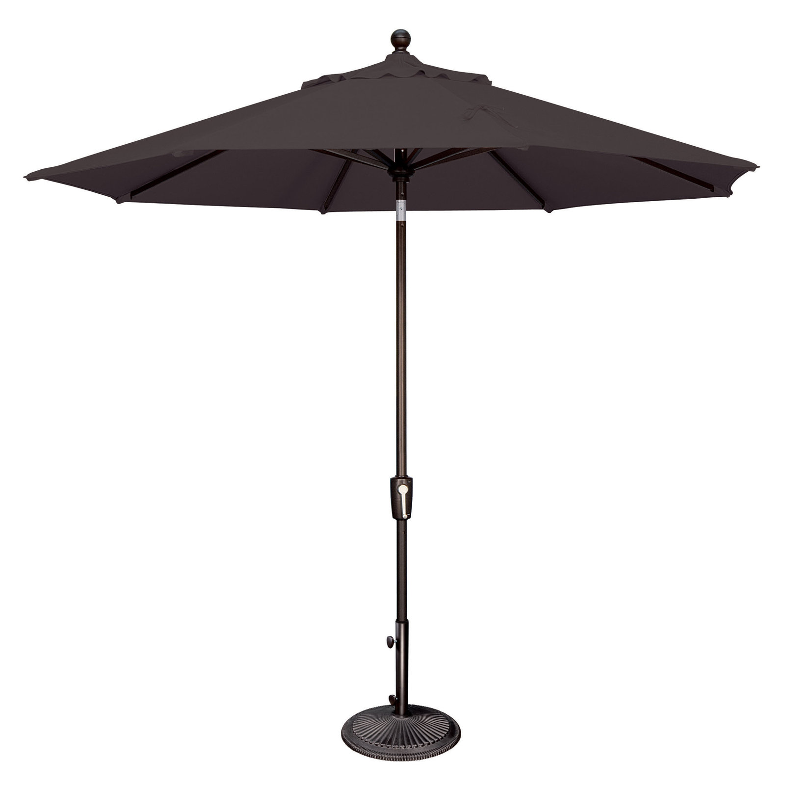 Canela 108'' Market Olefin Umbrella, Canvas Black Sunbrella® Canvas, Canvas Black