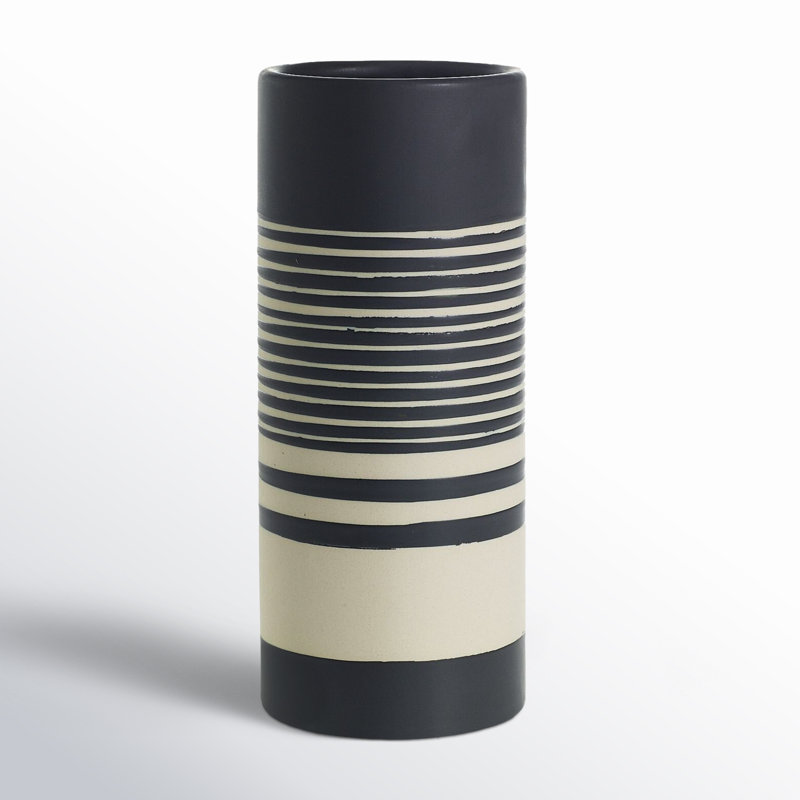 Handmade Ceramic Table Vase, 8.5" H x 3.5" W x 3.5" D