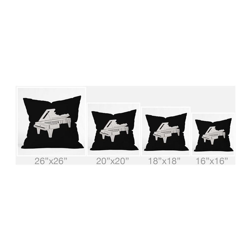 Insertion de coussin de musique pour coussins de musique pour l’extérieur, 16 po x 1 po, Noir