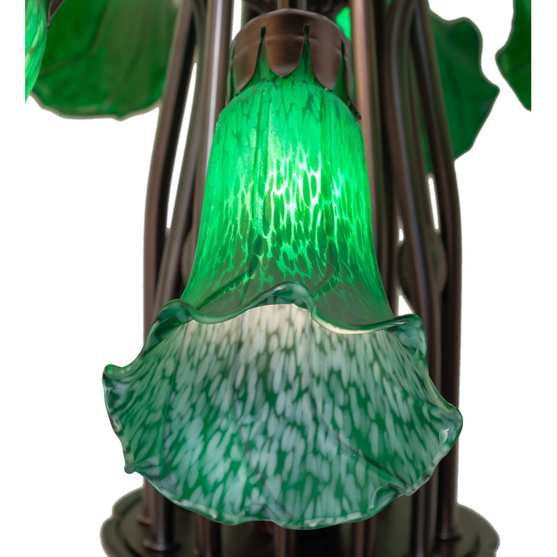 Lustre sphérique unique à 12 lumières Schreffler, Vert