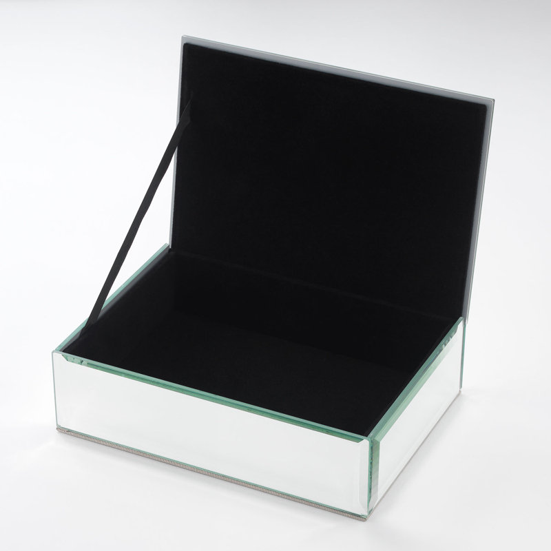 Botanica Glass Decorative Box, Gold
