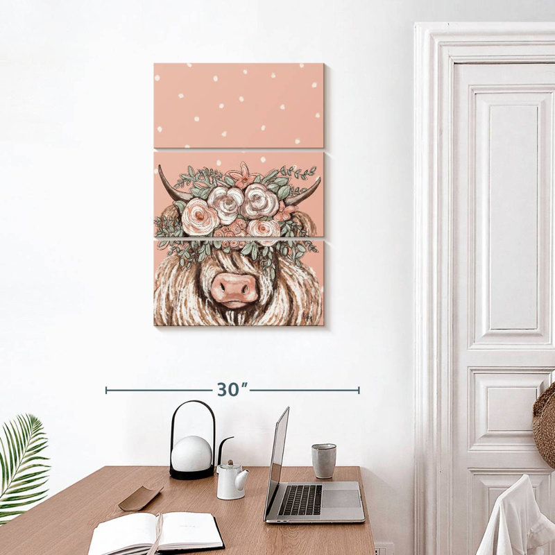 Brampt Boho Cow I, 32'' H x 20'' W