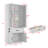 White 2-Drawer Bookcase With Glass Doors-869916058