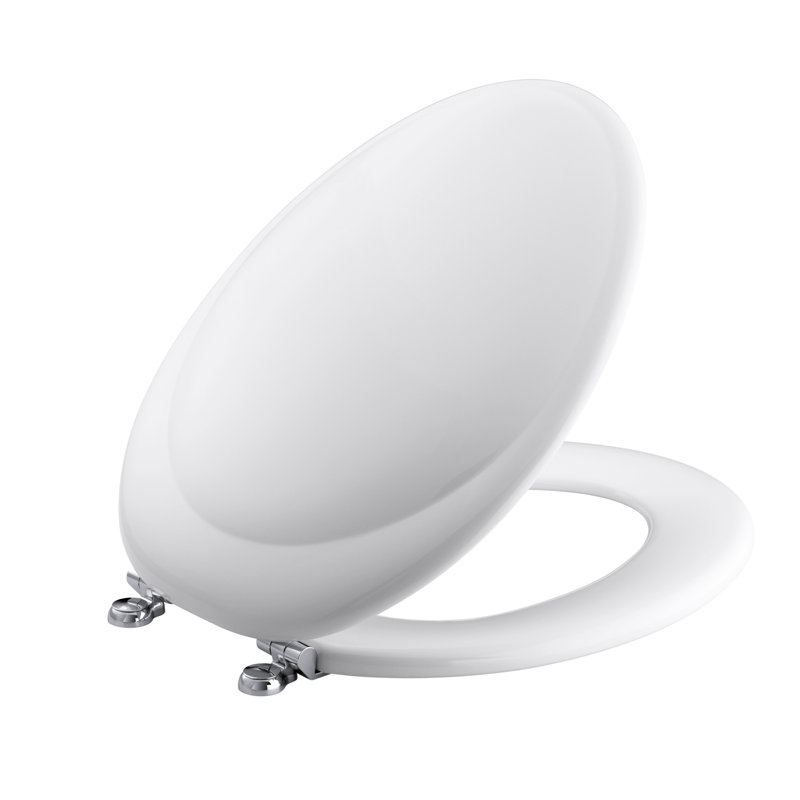 Siège de toilette allongé Revival, Blanc, Chrome