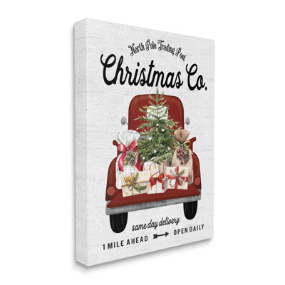 " North Pole Christmas Co. Sign " Graphic Art Print