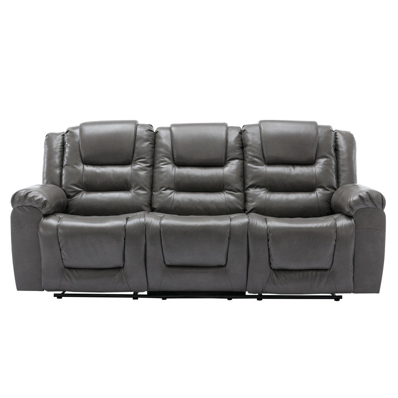 Fauteuil inclinable manuel de cinéma à 3 places avec deux porte-gobelets intégrés pour le salon