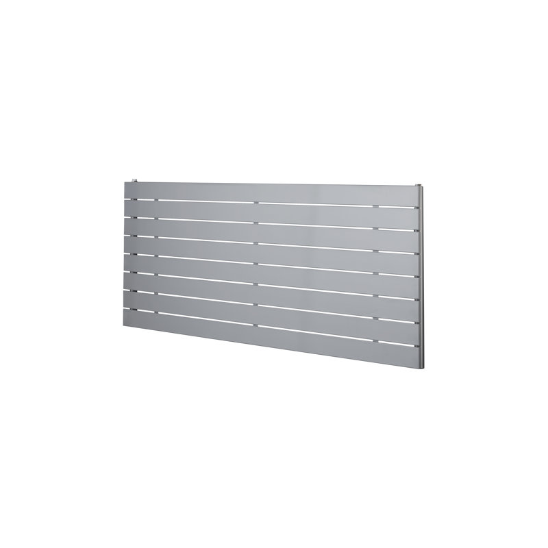 Andrew Horizontal Designer Radiator, Silver, 59.5cm H x 90cm W x 8.6cm D, 2