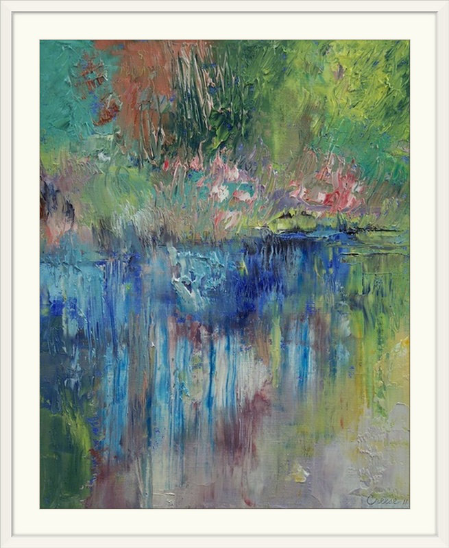 «Goldonna Willows» par Michael Creese, reproduction d'art, H 14 po x l 11 po x P 1,25 po, Toile