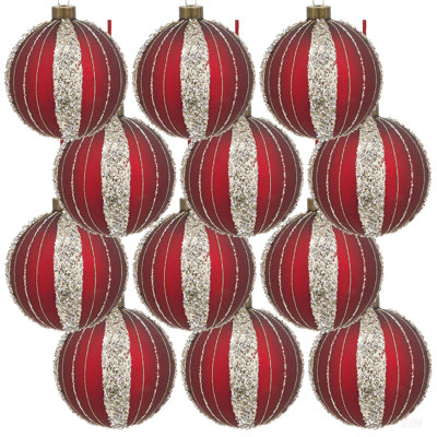 Boules de Noël, boules de Noël suspendues en verre, décorations de fêtes