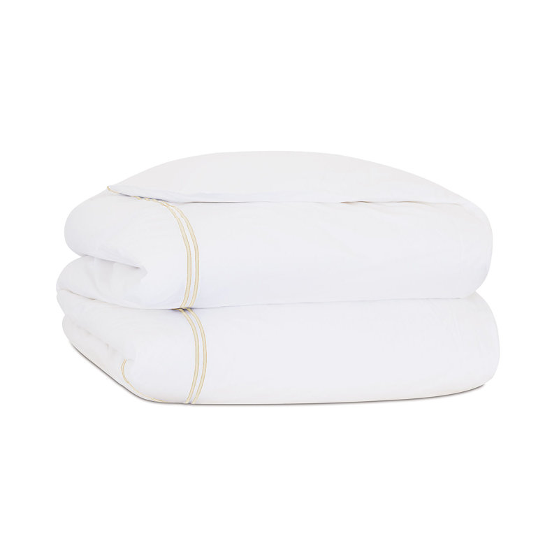 Enzo Duvet Cover, King Duvet Cover, White/Bisque