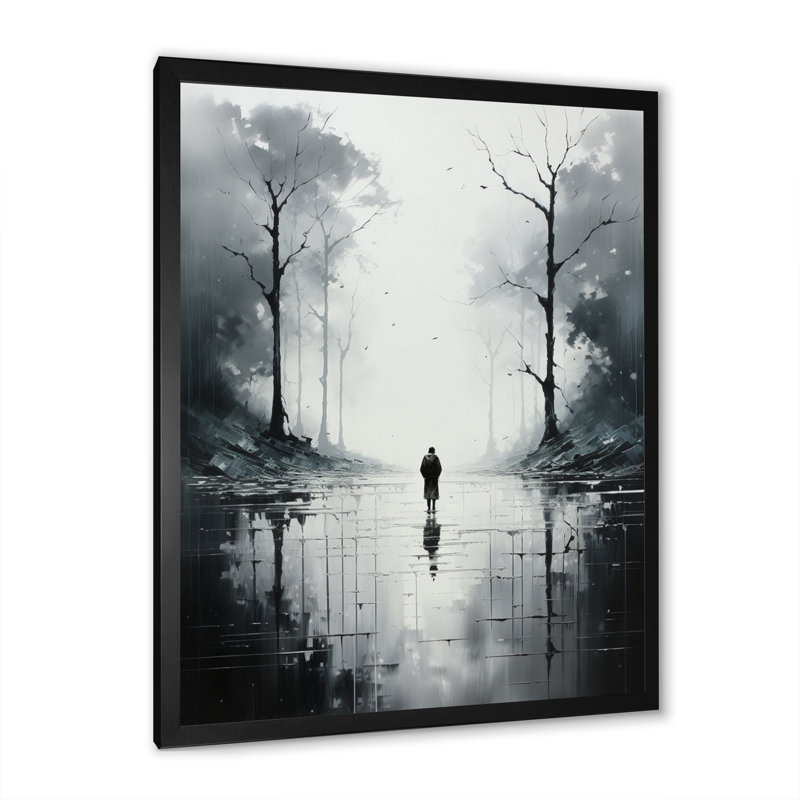 Lavontre côtier minimalisme solitude II, Cadre photo noir, H 44 po x l 34 po x P 1,5 po