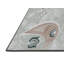 Tapis vert / gris / blanc cassé tissé à la machine-255145413
