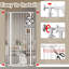Barrière extra haute pour animaux 57 po avec fermeture automatique | Barrière pour animaux pour escaliers, ouvertures larges | Réglable 57 po - 62 po - blanc-304585290-316636866