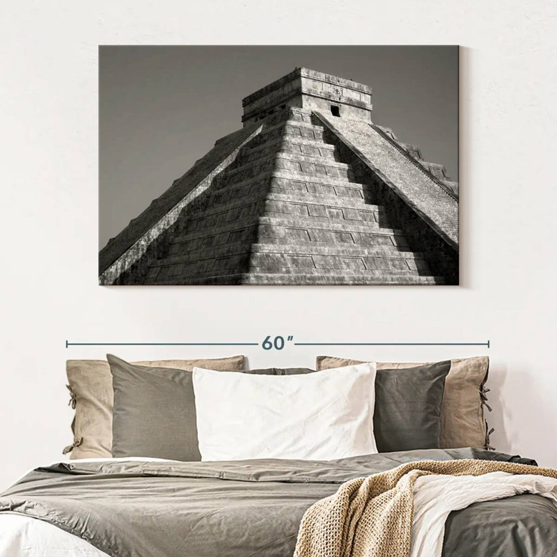 Adella Pyramid At Chichen Itza, 34" H x 51" W
