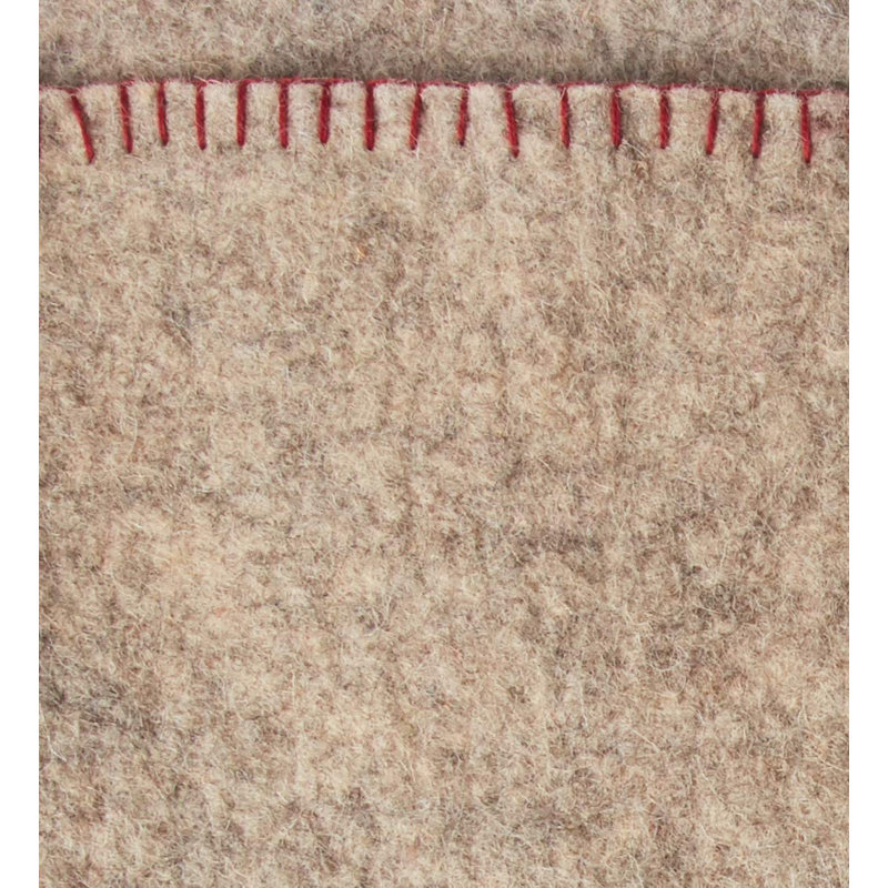 Handmade Hand Felted Wool Table Runner with Reindeer and Sleigh