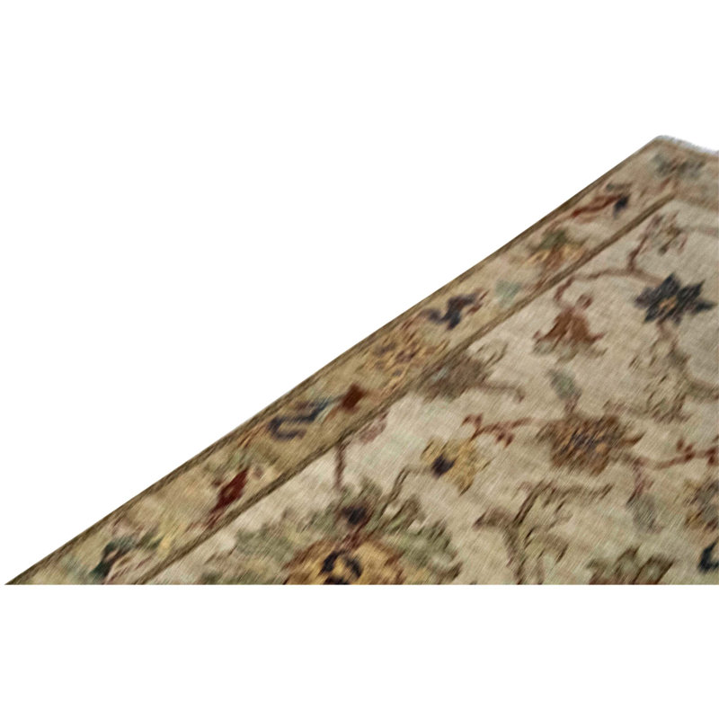 Tapis unique ivoire / beige de haute qualité 3 pi x 5 pi 3 po