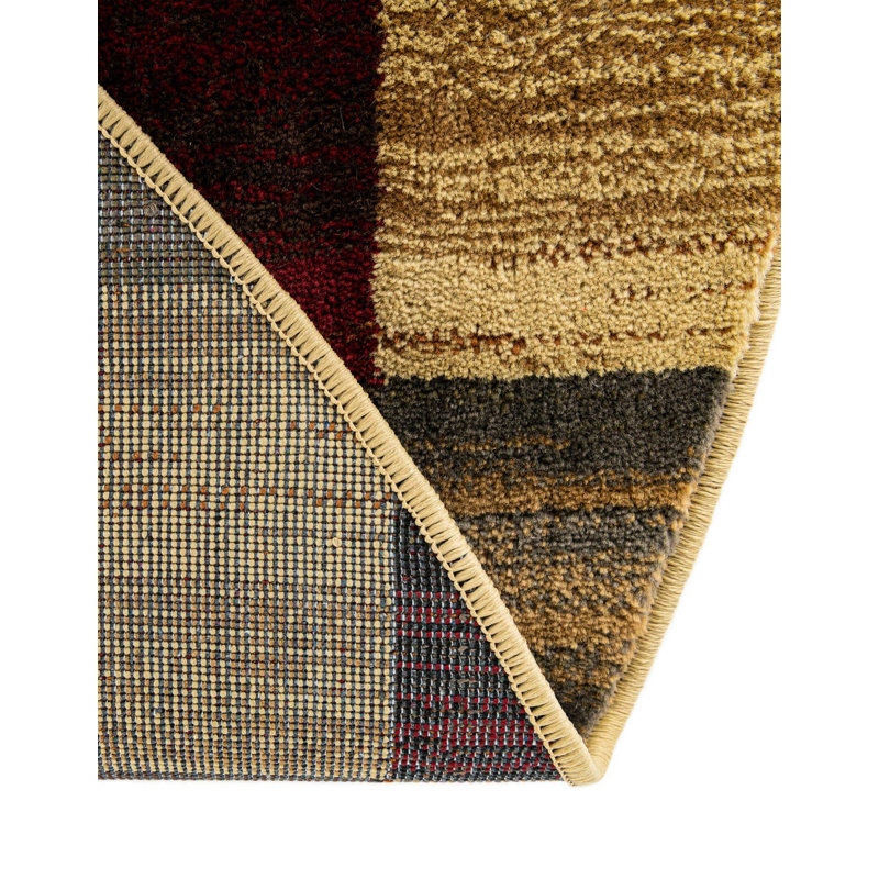 Tapis abstrait Adetomiwa, Ovale 7 pi 10 po x 10 pi