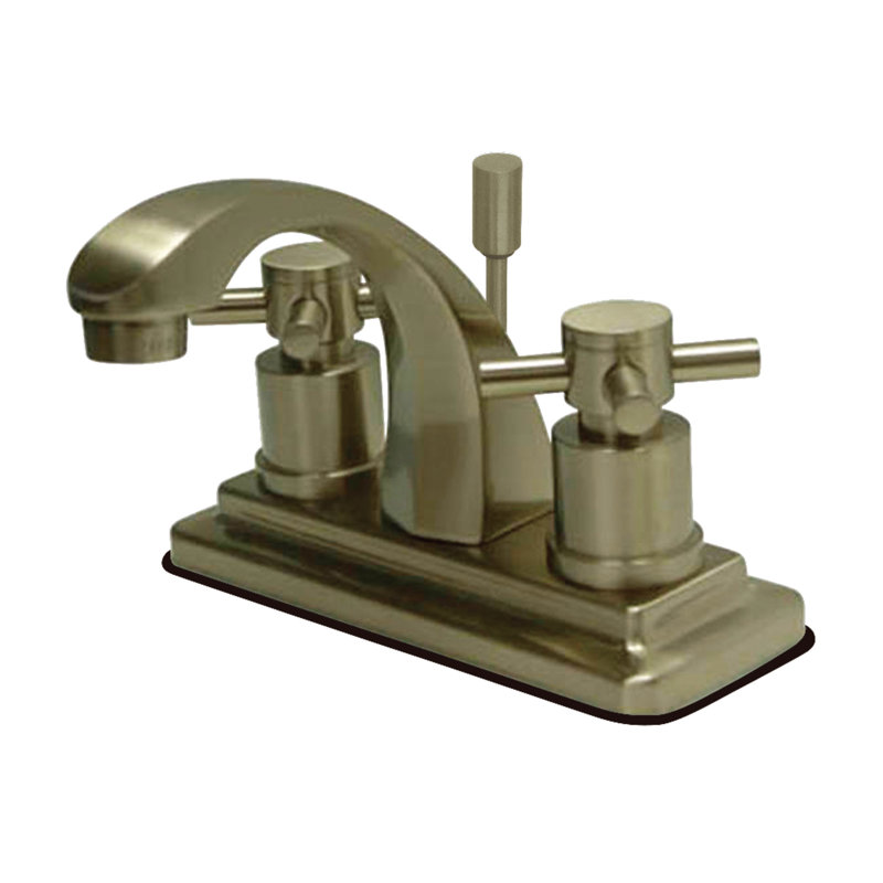 South Beach Centerset Bathroom Faucet with Drain Assembly, Satin Nickel